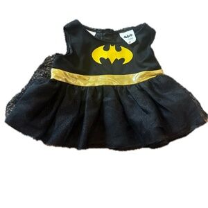 Build-A-Bear Batman Black & Gold Tutu Dress Outfit DC Comics